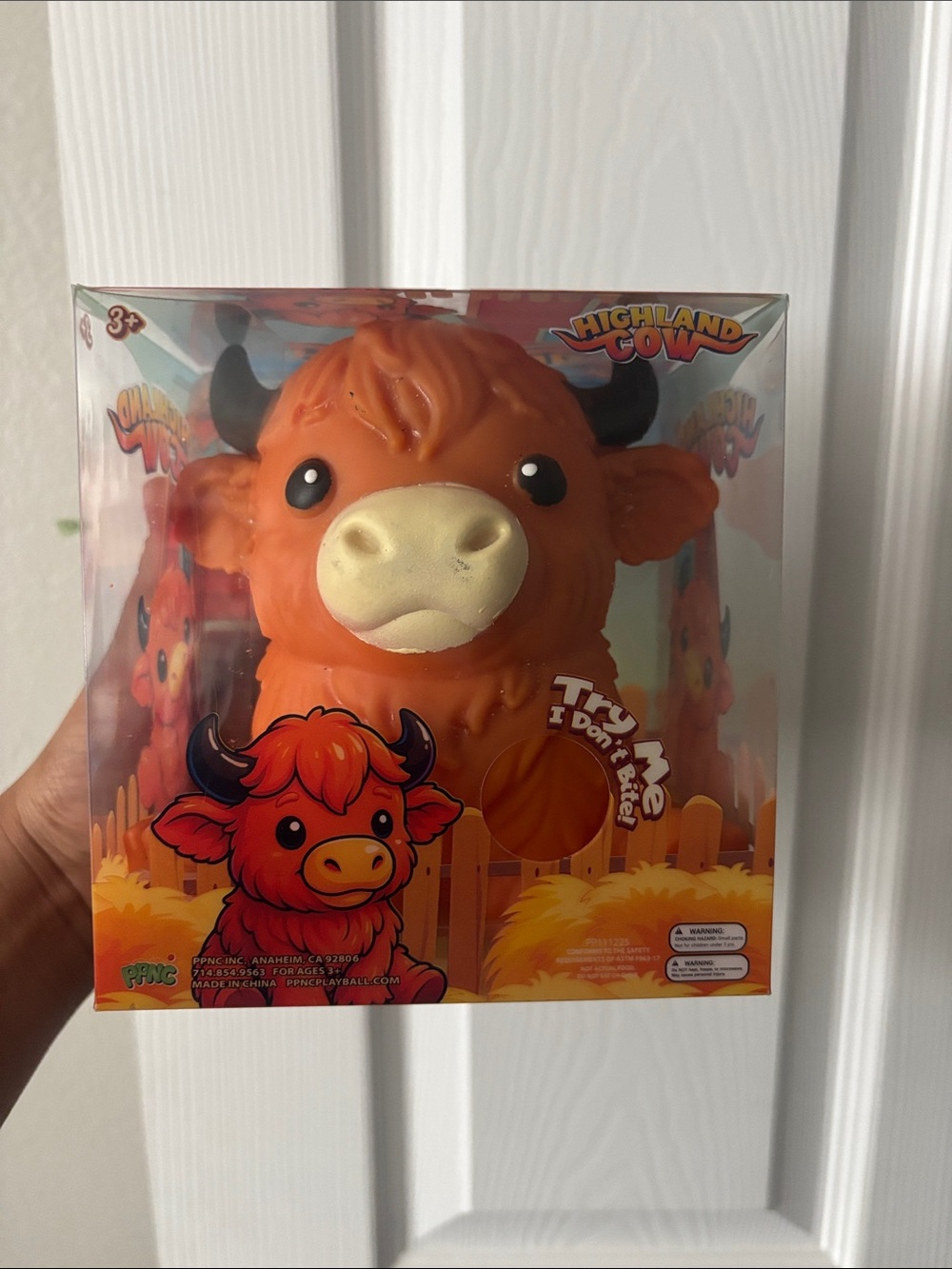 Highland cow Orange Squeeze Toy -